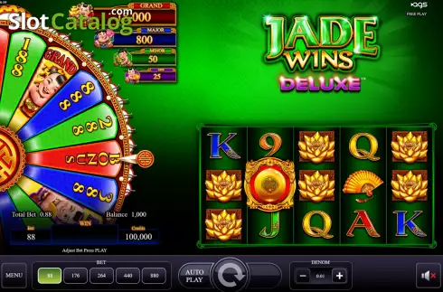 Game screen. Jade Wins Deluxe slot