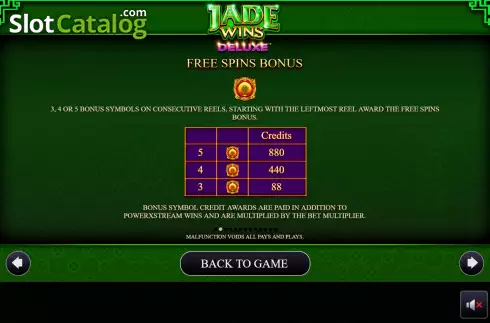 Schermo6. Jade Wins Deluxe slot