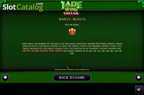 Bildschirm8. Jade Wins Deluxe slot