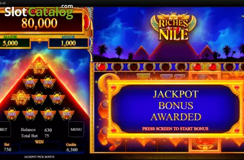 Win screen 2. Riches of the Nile slot
