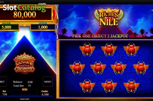 Bonus Game screen. Riches of the Nile slot