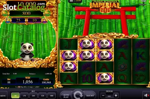 Win screen. Panda Blessings slot