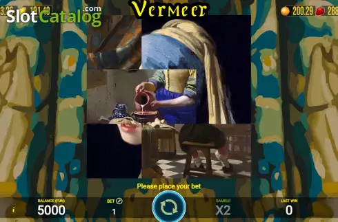 Game screen. Vermeer slot