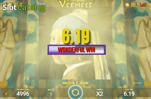 Win screen 3. Vermeer slot