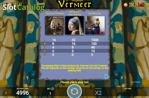 画面7. Vermeer カジノスロット
