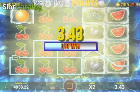 Win screen 2. 100 Ice Fruits slot