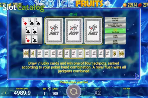 Game Features screen 2. 100 Ice Fruits slot
