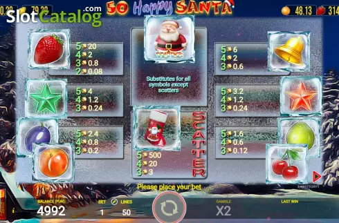 Ecran6. Happy Santa 50 slot