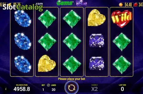 画面2. Gems 20 カジノスロット