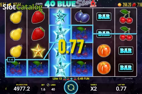画面3. 40 Blue Star 6 Reels カジノスロット