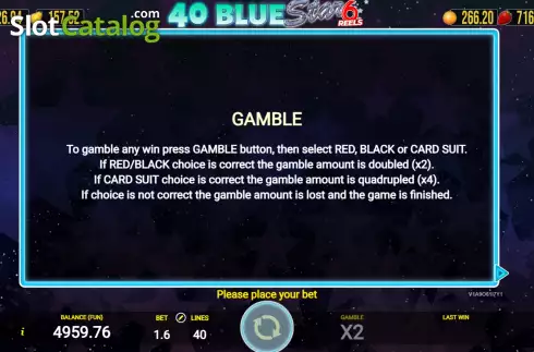 Captura de tela7. 40 Blue Star 6 Reels slot