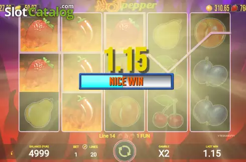 Win screen. Hot Pepper (AGT Software) slot
