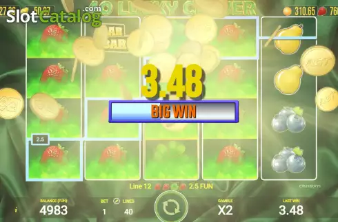 Win screen 2. 40 Lucky Clover slot