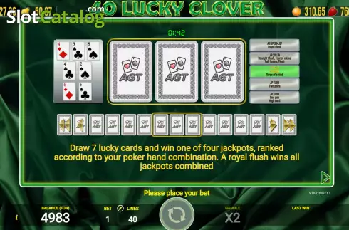 Game Rules screen 2. 40 Lucky Clover slot