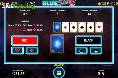 Bildschirm5. Blue Star 6 Reels slot
