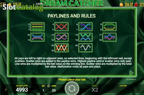 Schermo9. Dream Catcher (AGT Software) slot