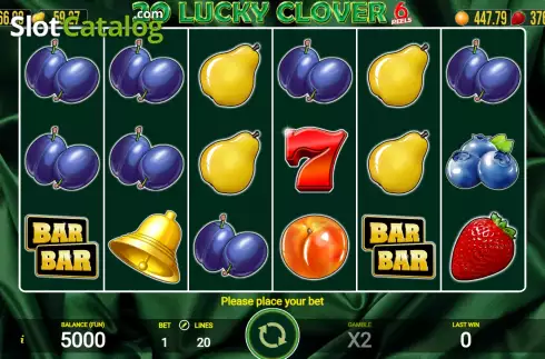 Game screen. 20 Lucky Clover slot