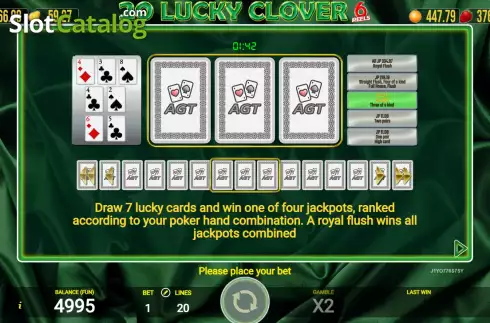 Game Rules screen 2. 20 Lucky Clover slot