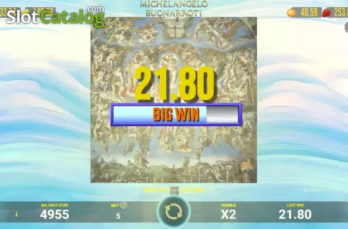 Win screen 2. Michelangelo Buonarroti slot
