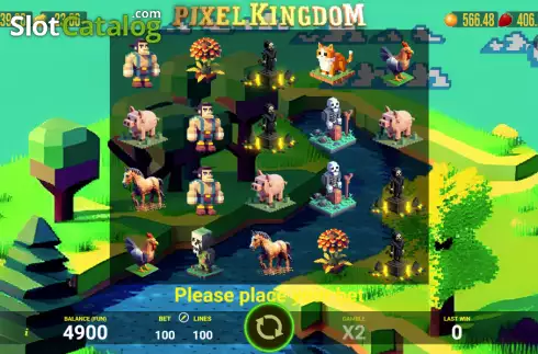 Reels screen. Pixel Kingdom slot