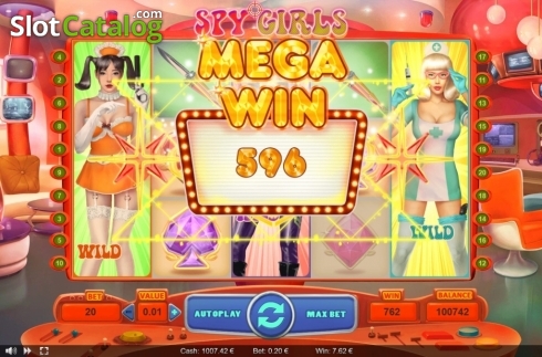 Mega Win. Spy Girls slot