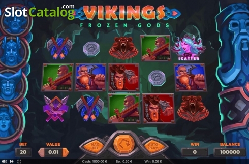 Reel Screen. Vikings Frozen Gods slot
