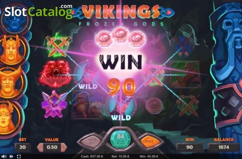 Multiplied Win. Vikings Frozen Gods slot