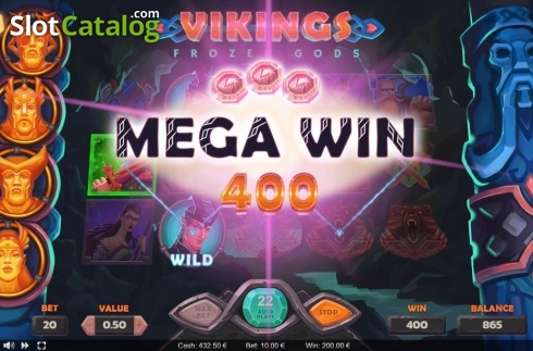 Mega Win. Vikings Frozen Gods slot
