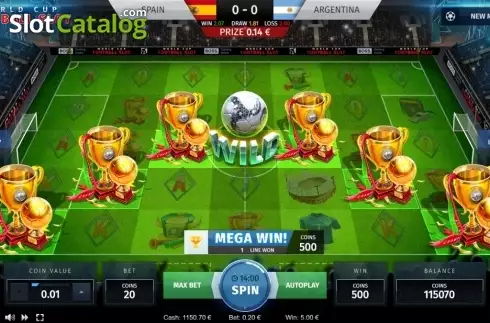 Big win screen. World Cup Football Slot slot