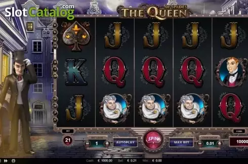 Reel screen. Queen of Spades (Thunderspin) slot