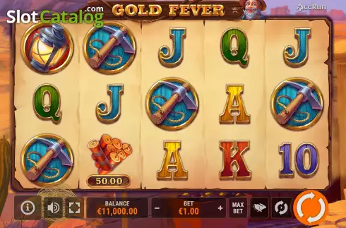 Game Screen. Gold Fever (AceRun) slot