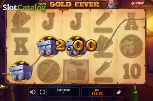 Free Spins Gameplay Screen 3. Gold Fever (AceRun) slot