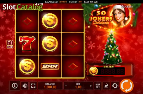 画面2. 50 Jokers Christmas カジノスロット