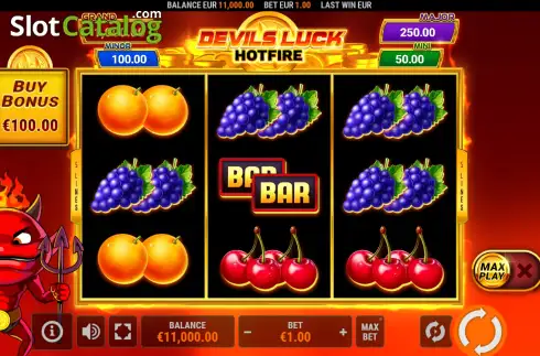 Ekran2. Devil's Luck Hotfire yuvası