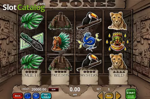 Game screen. 4 Stones slot