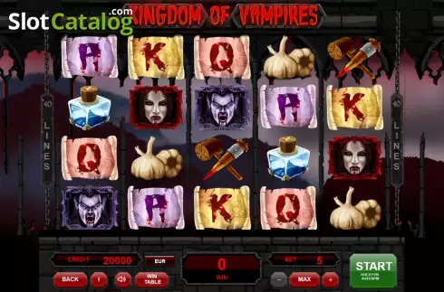 Bildschirm2. Kingdom of Vampires slot