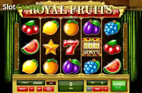 Écran2. Royal Fruits (Adell Games) Machine à sous