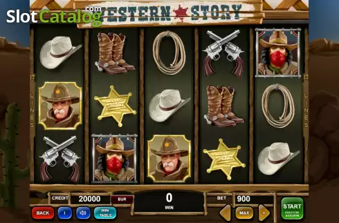 Reels screen. Western Story slot