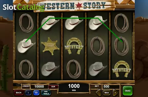 Win screen. Western Story slot