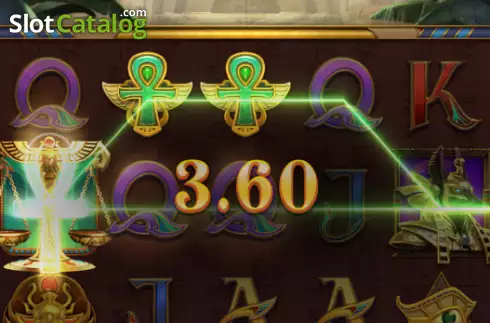 Win screen. Scale of Heaven: Anubis slot