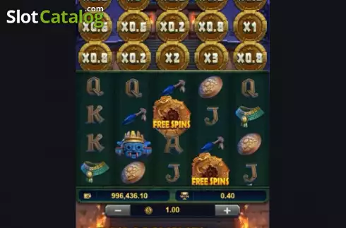 Free Games screen. Aztec: Bonus Hunt slot