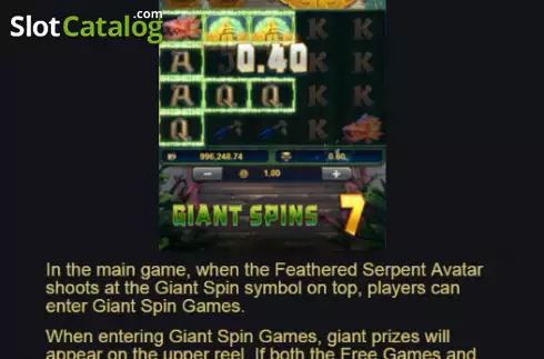 Giant Spin Games  screen. Aztec: Bonus Hunt slot