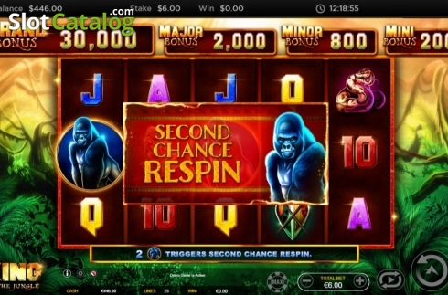 Respins. King of the Jungle (Ainsworth) slot