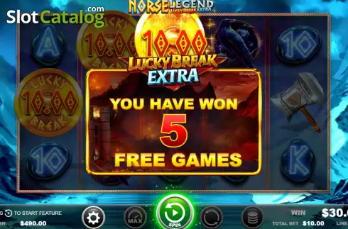 Free Spins screen 2. Norse Legend slot