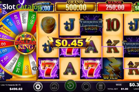Win screen 2. Thunder Cash Dollar King slot