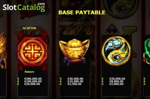 Paytable 1. Prosperity Dragon (Ainsworth) slot