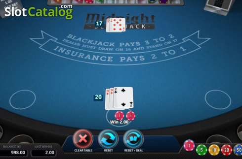 Captura de tela2. Midnight Blackjack slot