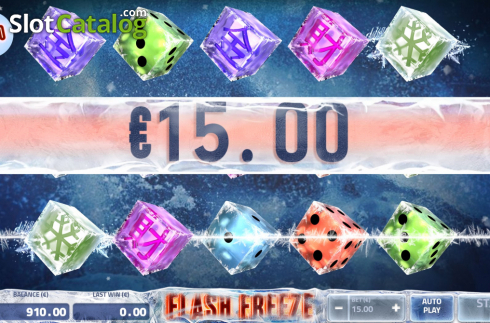 Win Screen. Flash Freeze slot