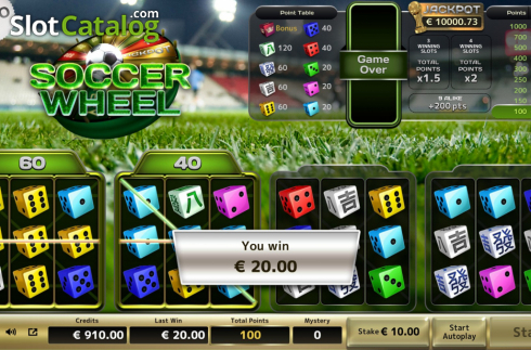 Win Screen 3. Soccer Wheel slot