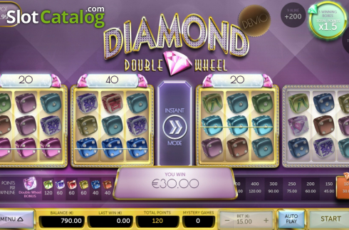 Win Screen 3. Diamond Double Wheel slot